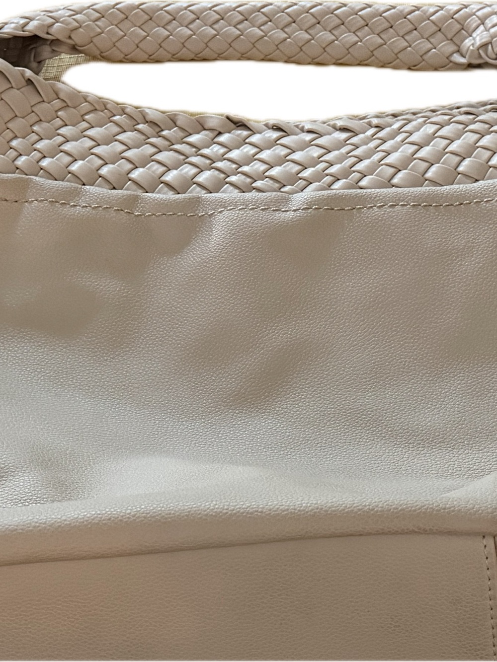 Moda Luxe Majestique Light Cream Braided-Top Hobo Bag - Picture 4 of 8